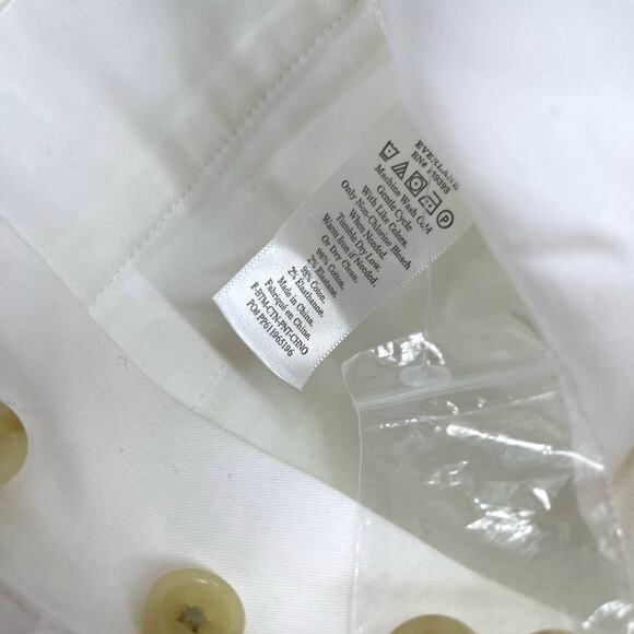 Everlane Lightweight Button Fly Chino Pants White Size 00 - Picture 3 of 7